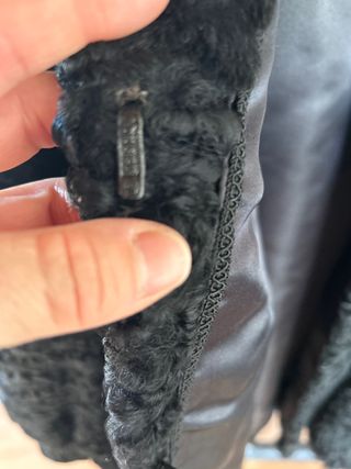 abrigo chaqueton  de astracán negro