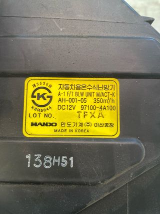 Motor calefacción Hyundai h1