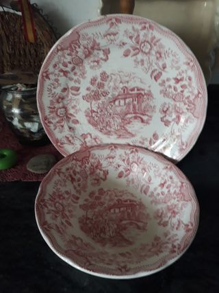 2 pzs grandes IRONSTONE vintage fuente honda/plana