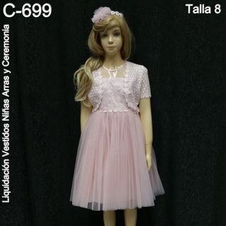 Vestido Talla 8 de Ceremonia Niña Arras