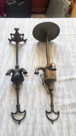 2 lumi antichi ad olio