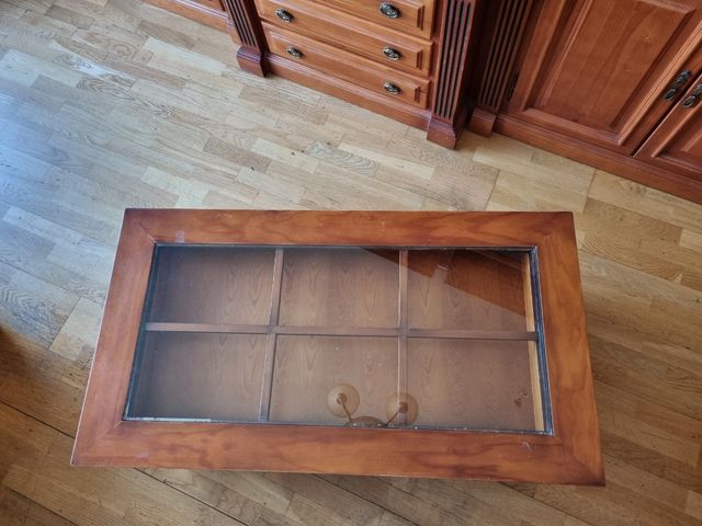 Mesa centro madera natural