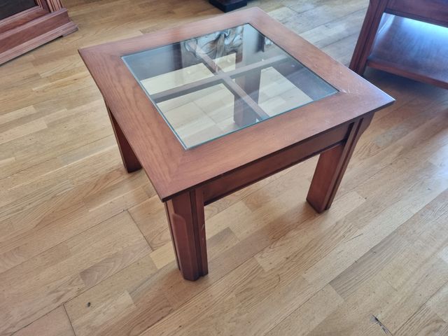 Mesa auxiliar madera natural