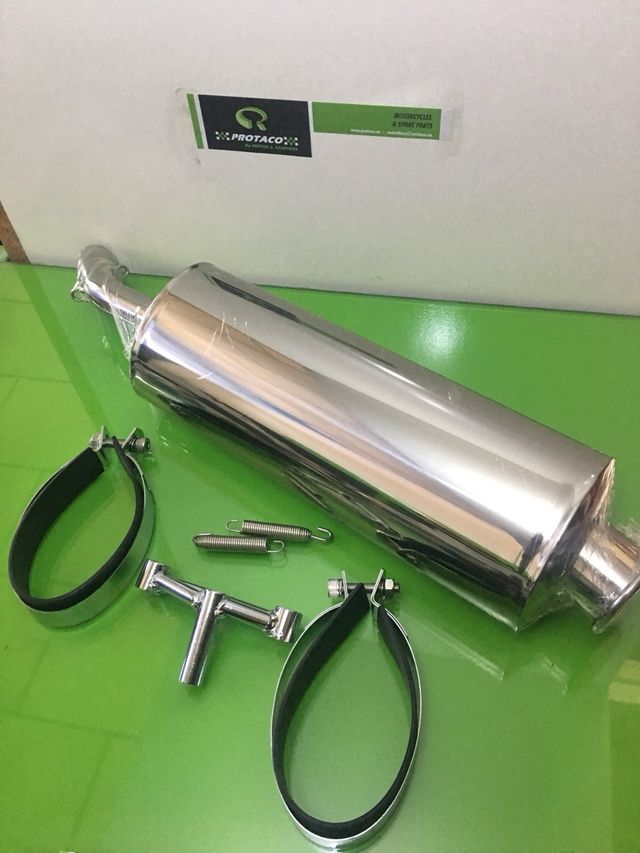 silencioso acero inox v8 oval