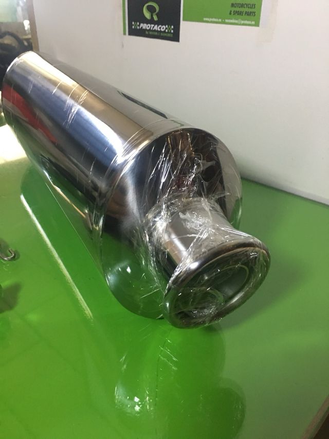 silencioso acero inox v8 oval