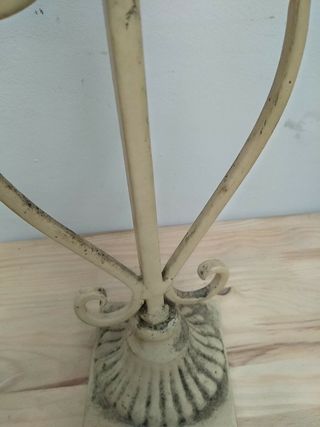 2 castiçais vintage em ferro ENVELHECIDO 40cm