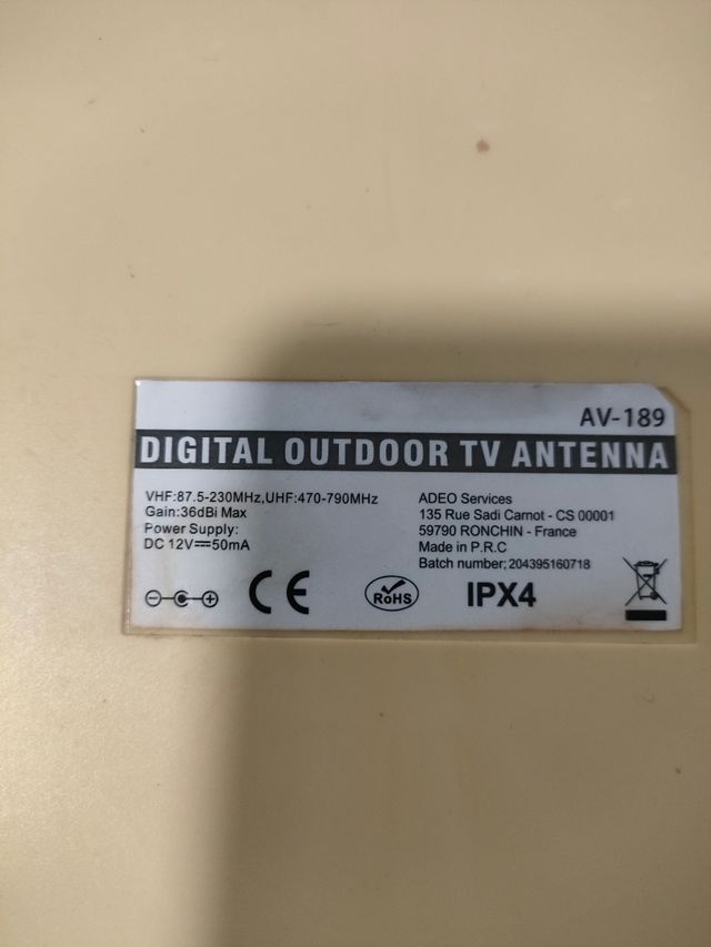 Antenna da esterno (anche per camper)