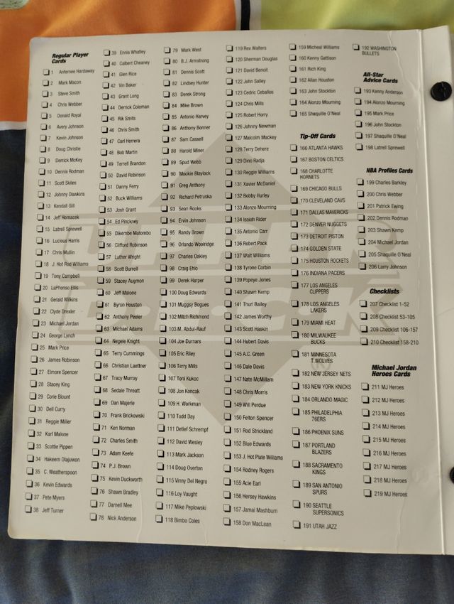 🏀 NBA album 1994 /1995 jordan completo faltan 8