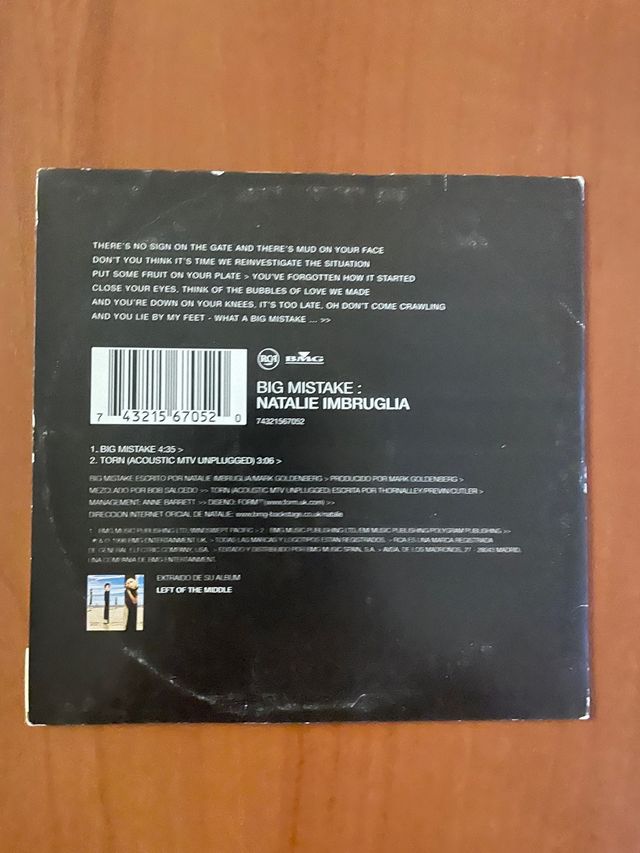 SINGLES DES REE,TAHURES ZURDOS Y NATALIE IMBRUGLIA