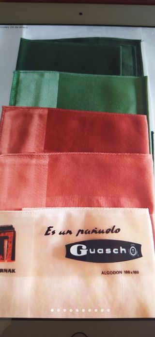 6 Pañuelos de algodón caballero Guasch , vintage 