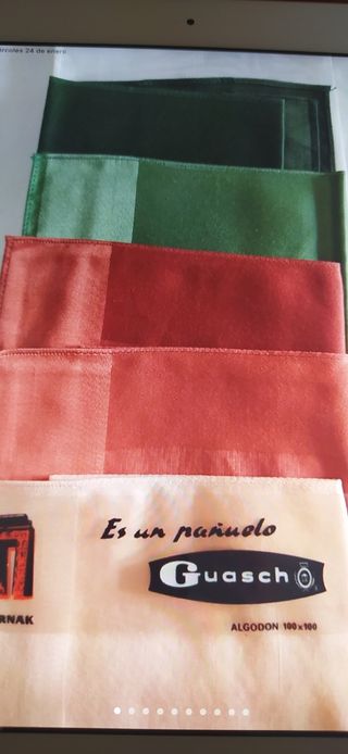 6 Pañuelos de algodón caballero Guasch , vintage 