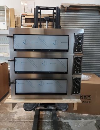 HORNO PARA PIZZA PROFESIONAL 1+1+1 de 45cm ø