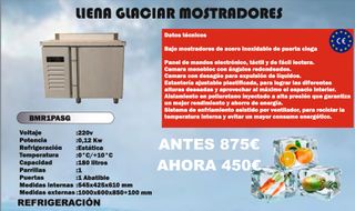 BAJO MOSTRADOR 1 METRO LIQUIDACION