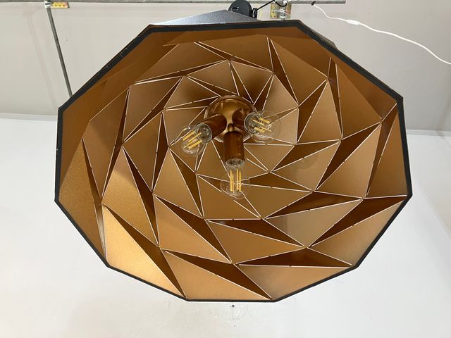 Lampadario cupola metallo taglio laser