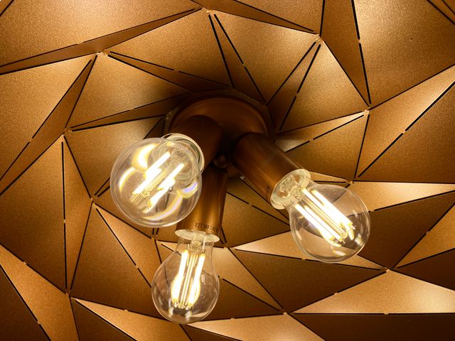 Lampadario cupola metallo taglio laser
