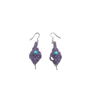 Pendientes artesanales de Macramé