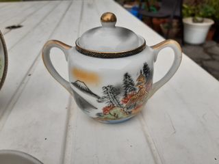 Juego de té japonés Satsuma de porcelana