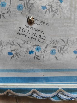 Tovaglia misto lino vintage 