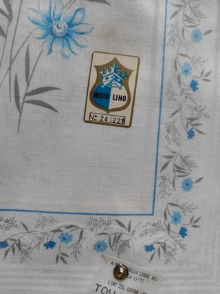 Tovaglia misto lino vintage 