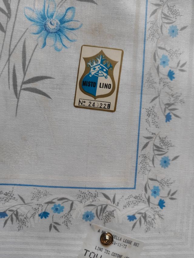 Tovaglia misto lino vintage