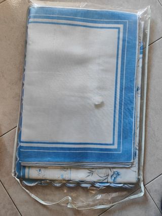 Tovaglia misto lino vintage 