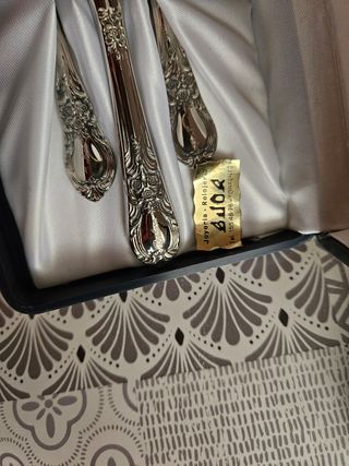 Cubertería acero inox grabado "Rebeca"