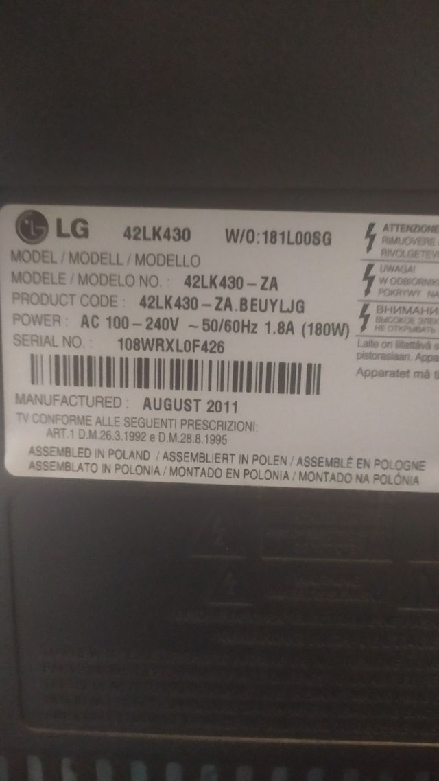 TV LG 42LK430