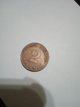 1 moneta da 2 pennig 1969