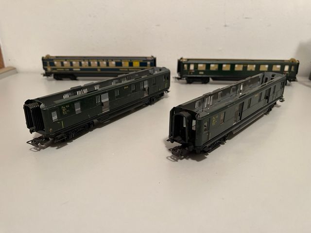 Lote 4 vagones Märklín H0 sin techo.