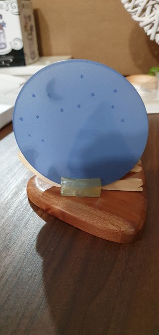 Porta candela soprammobile legno vela