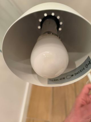 Lampada, abat jour, bianco perla