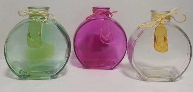 Lote Jarrones Cristal con Detalle