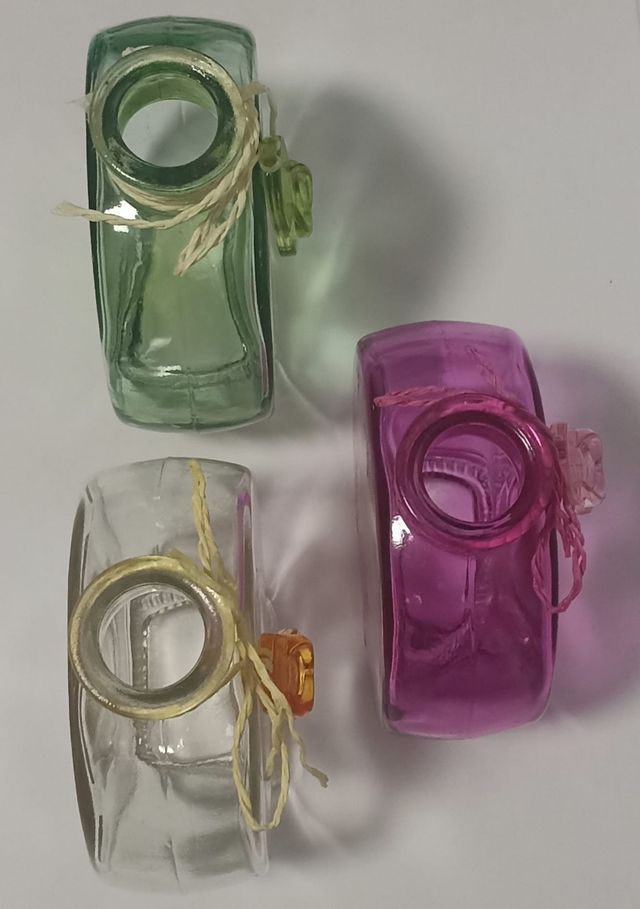 Lote Jarrones Cristal con Detalle