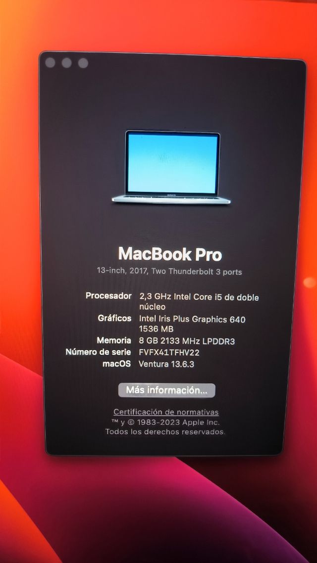 MacBook pro 2017 13"