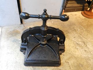 PRENSA DE IMPRENTA DE HIERRO FUNCIONA CORRECTAMENT