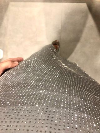 Falda midi raso strass Zara nueva