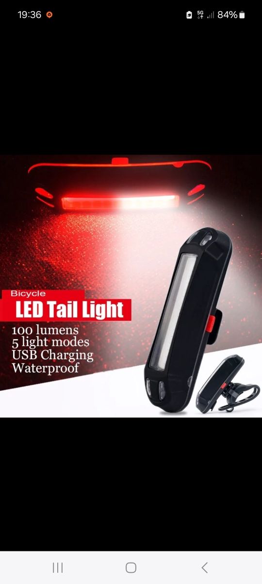 Luz trasera Led bicicleta