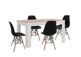 Mesa Extensible de Comedor o Cocina + 4 Sillas