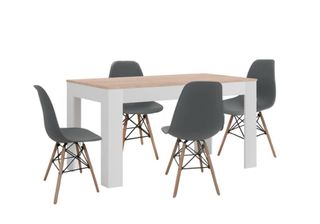 Mesa Extensible de Comedor o Cocina + 4 Sillas