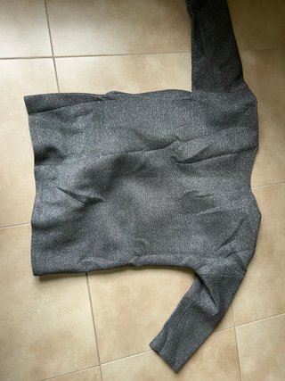 Chaqueta plateada con brillo T.m/l