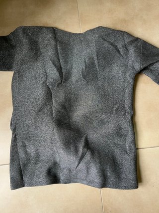 Chaqueta plateada con brillo T.m/l