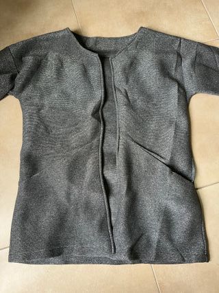 Chaqueta plateada con brillo T.m/l