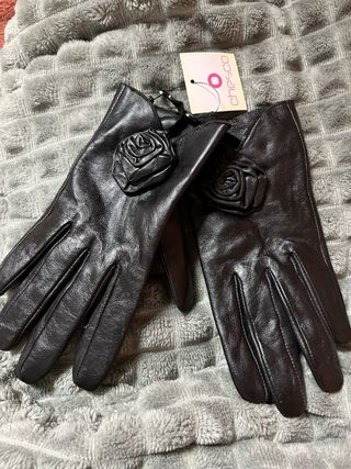 guantes de piel