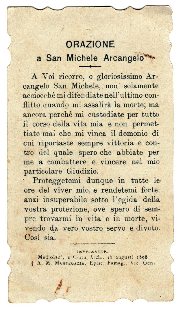 SANTINI holy card da collezione