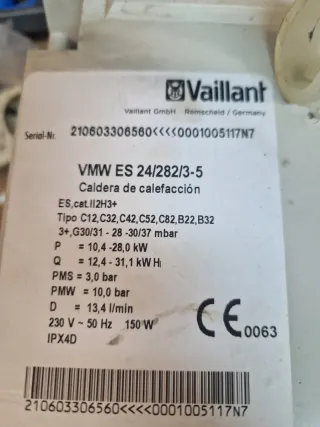 Piezas d Caldera VAILLANT Ecotec Plus