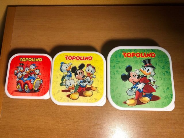 Set n.3 porta snack Topolino (nuovo )