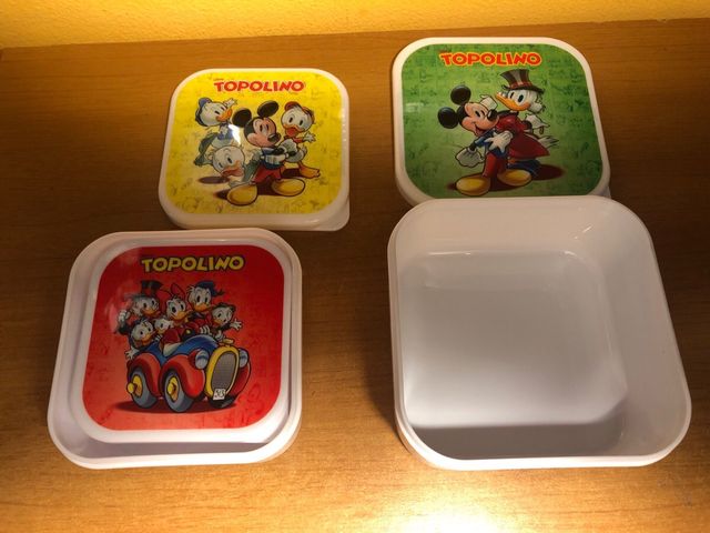 Set n.3 porta snack Topolino (nuovo )