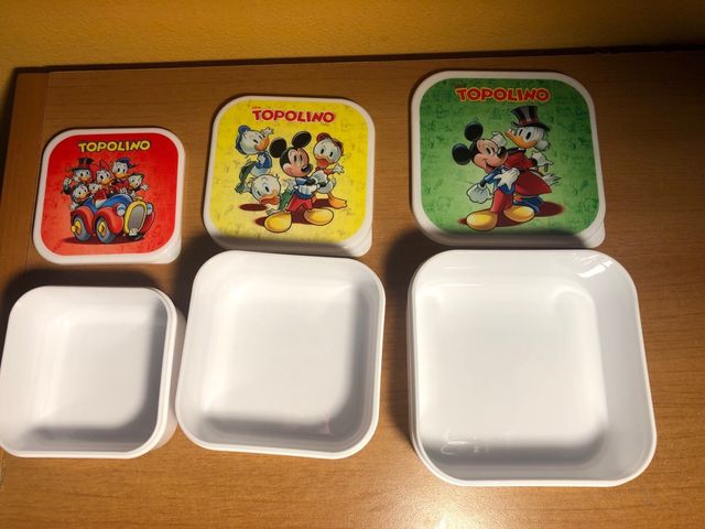 Set n.3 porta snack Topolino (nuovo )