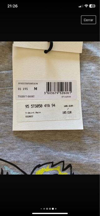 camiseta Kenzo talla M nueva con etiqueta