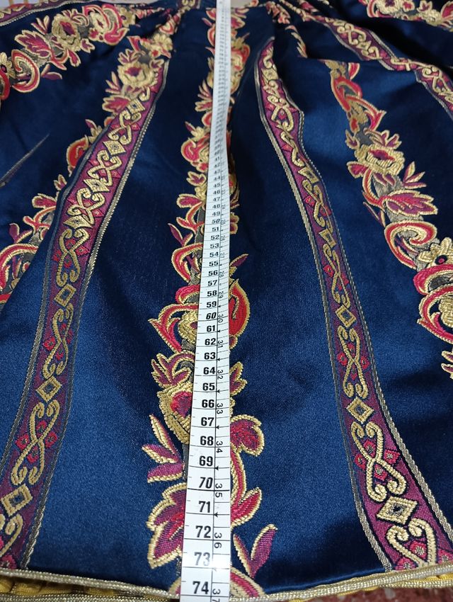 Vestidito de fallerita azul osc 6- 7 años